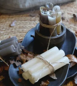 6 stk, Bedelys, Taupe, 11 cm