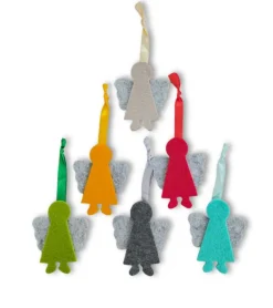 24 stk, Engel i filt, Ass. farve