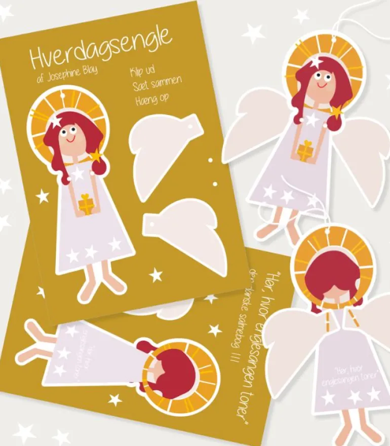 4 stk Hverdagsengle, Klip-ud-engle