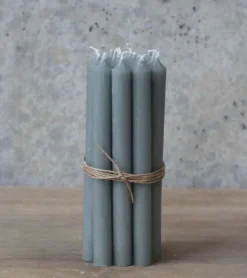 12 stk. Juletræslys, Grå, 13 cm