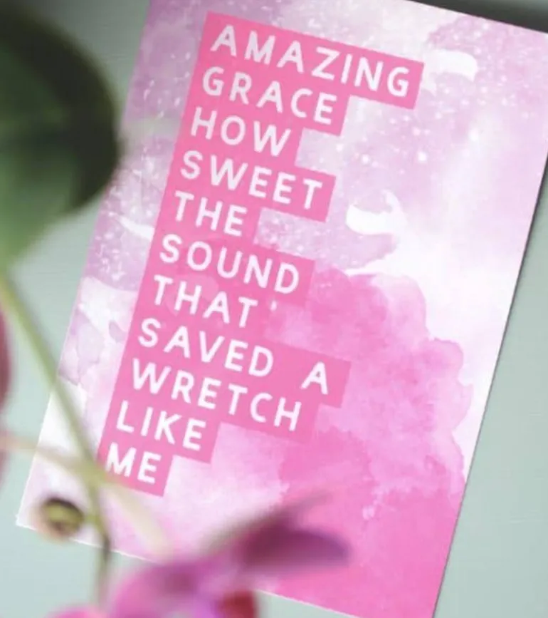 A5 Kort: Amazing Grace