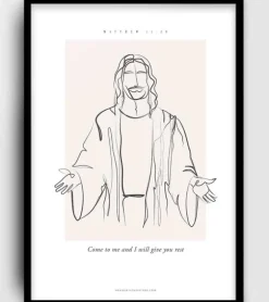 A3 Plakat: Come to me and I will give you rest