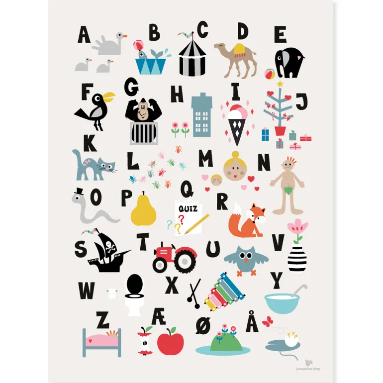 ABC plakat, 30 x 40 cm