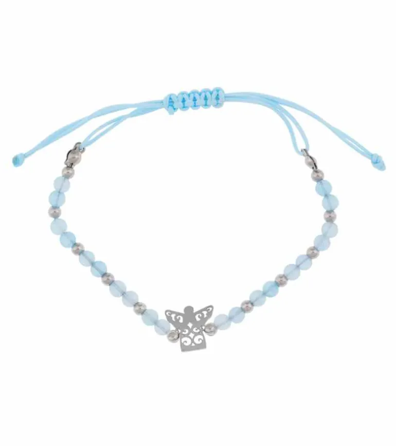 Armbånd med engle, blå sten