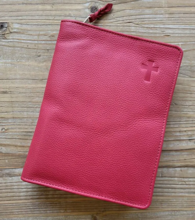 Bibelomslag Rødt læder, Lille