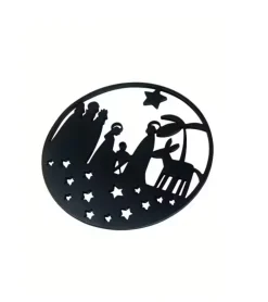 Bordskåner, Julekrybbe, sort metal