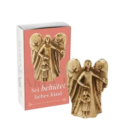 Bronzeengel der beskytter en elsket pige