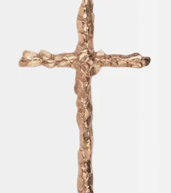 Bronzekors med blade, 12 cm