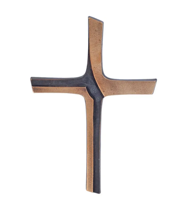 Bronzekors til væg, 15 cm