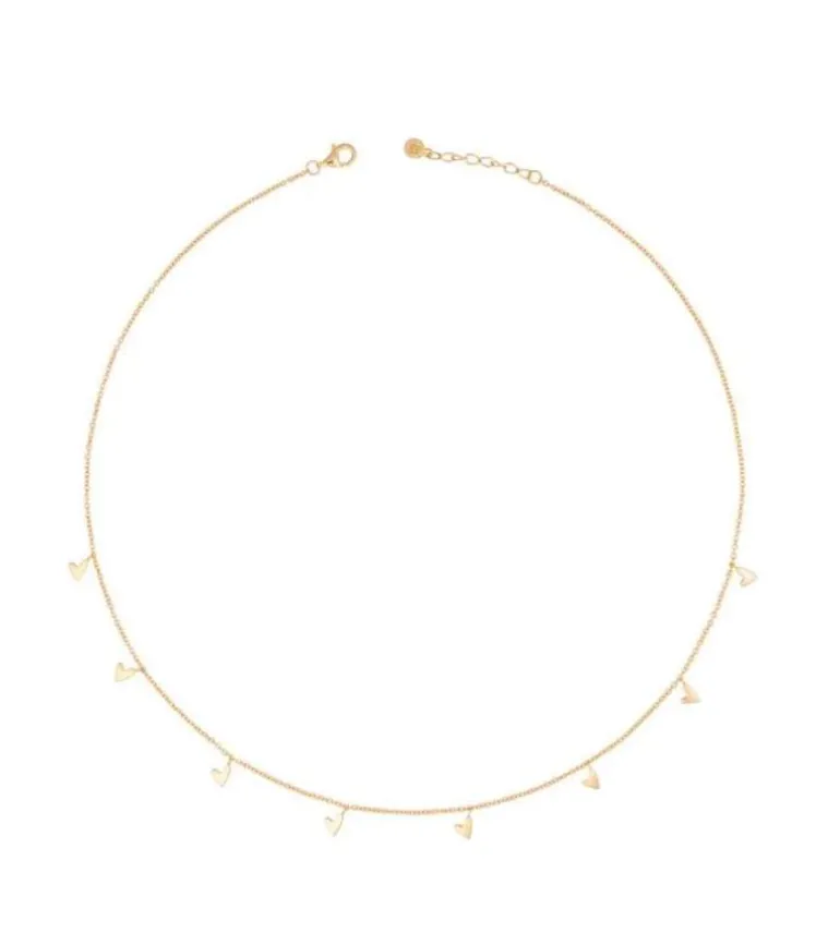 By Gabay, Halskæde med 8 små hjerter, guld