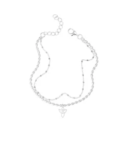 By Gabay, Skytsengel armbånd m. dobbeltkæde sølv, str M/L