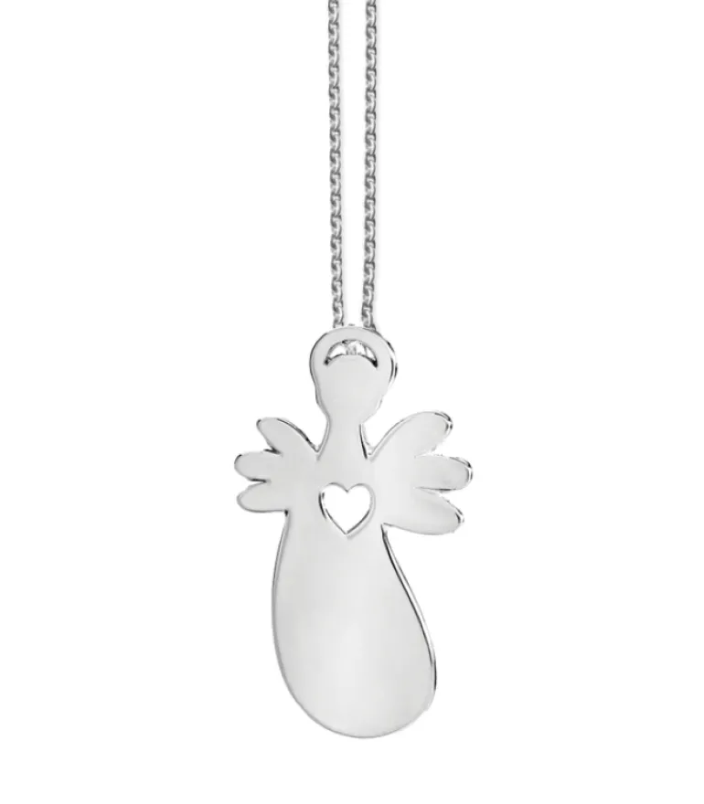 CORA, Halskæde, Skytsengel med hjerte, sølv