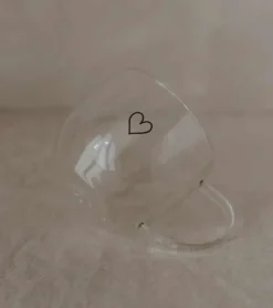 Dobbeltvægget glas med hjerte