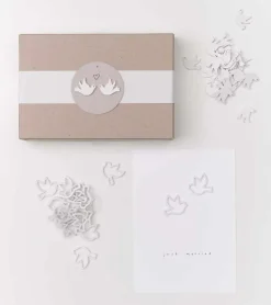 Due i træ, Hvid, 48 stk