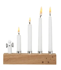Engel adventsstage, sølv til juletræslys
