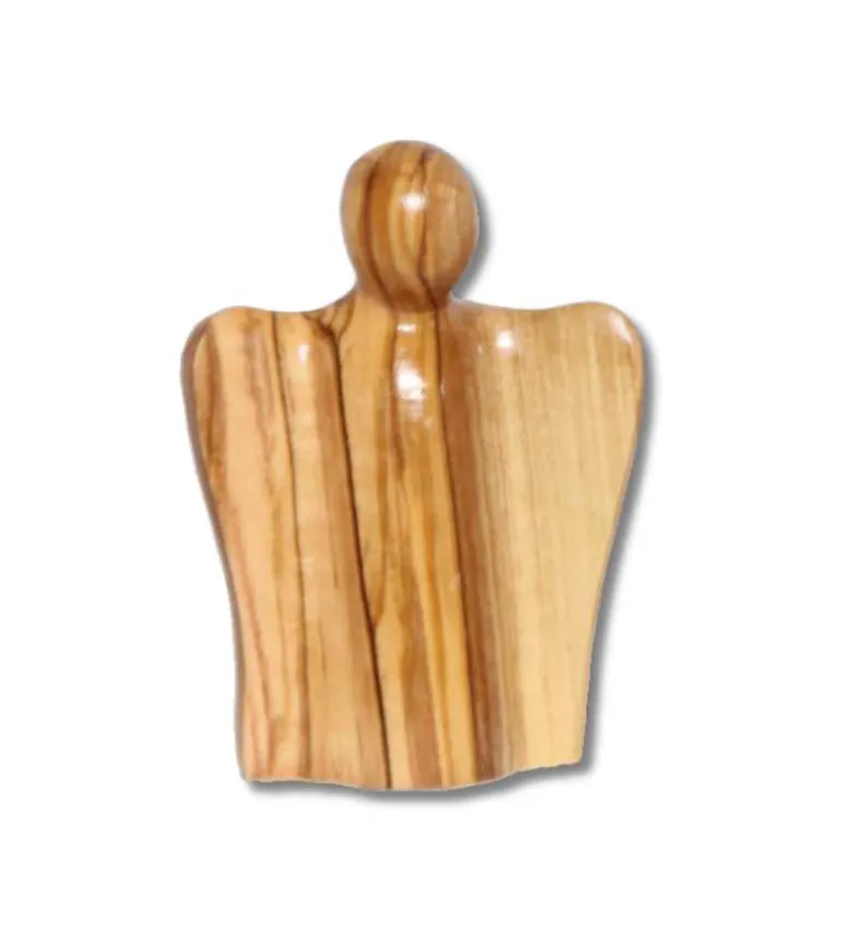 Engel i oliventræ, 7 cm