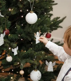 Engel ophæng porcelæn, Guld LILLE