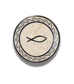 Fedtsten, Rund æske med låg, ICHTHYS