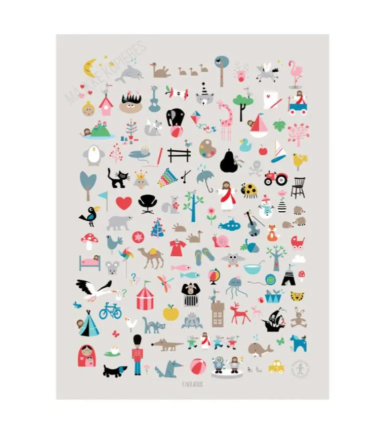 Find Jesus, Plakat af Josephine Blay, A3