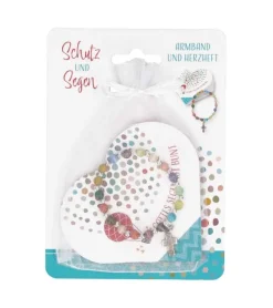 Gavesæt med armbånd og hjertebog