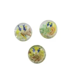 Glaskugle med flade, selvlysende