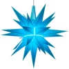 Herrnhuter Stjerne, Blå, Plast, 13 cm LED