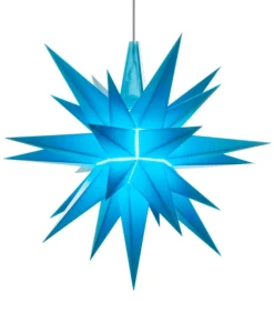Herrnhuter Stjerne, Blå, Plast, 13 cm LED