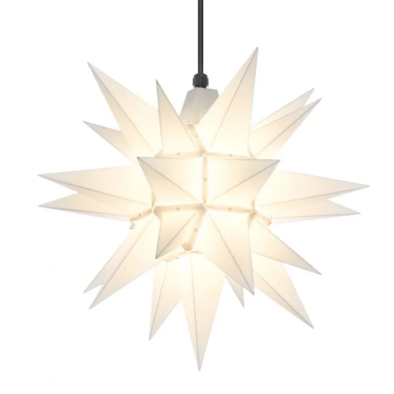 Herrnhuter Stjerne, Hvid, Plast, 40 cm