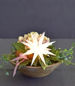 Herrnhuter Stjerne, Hvid, Plast, 13 cm LED