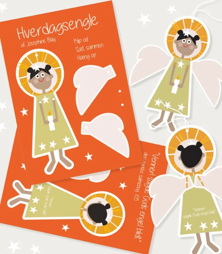 Hverdags Engel Klip-ud, beige kjole