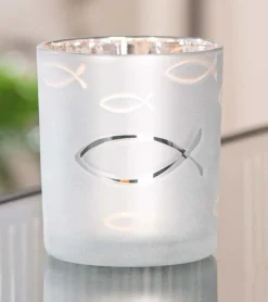 Ichthys lanterne til fyrfadslys, 8 cm