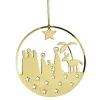 Julenat, krybbespils ophæng, guld
