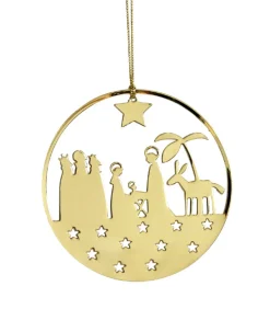 Julenat, krybbespils ophæng, guld