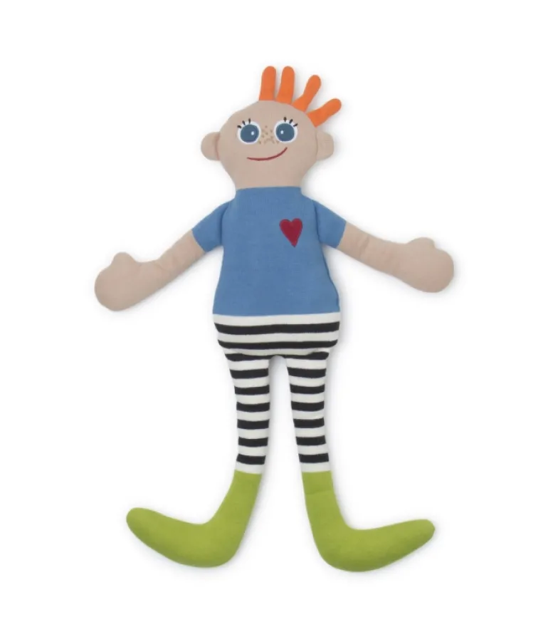 KAI dukke, blå, 60 cm