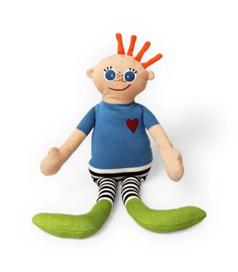 KAI dukke, blå, 60 cm