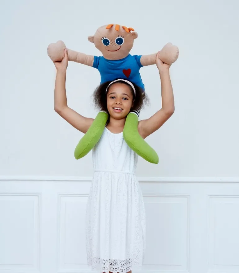 KAI dukke, blå, 100 cm