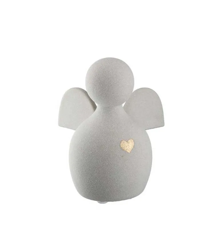 Keramik Engel, Grå, 14 cm