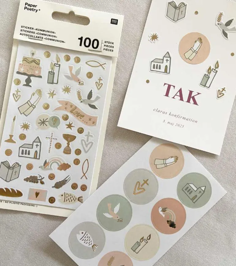 Klistermærke Sæt, Dåb og konfirmation