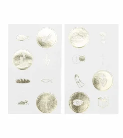 Klistermærke Sæt, Symboler, hvid og guld