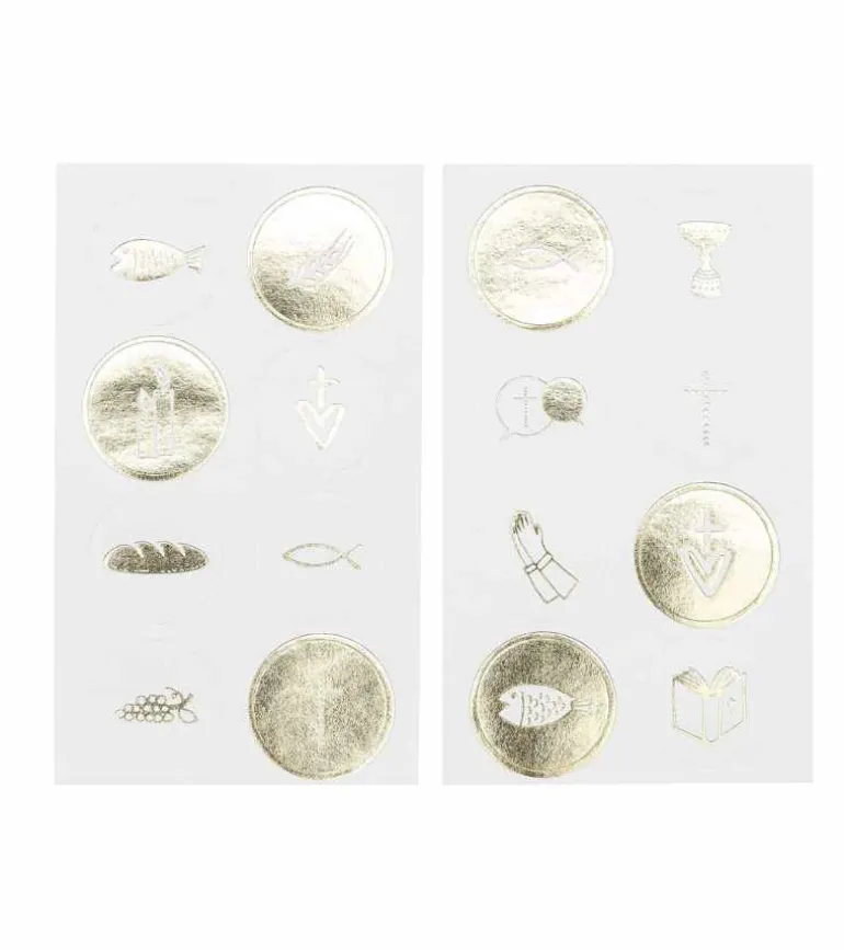 Klistermærke Sæt, Symboler, hvid og guld