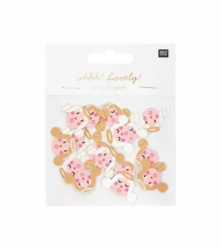 Konfetti mix, Engle, træ, 48 stk