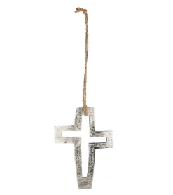 Kors til væg, aluminium, stor 24 cm