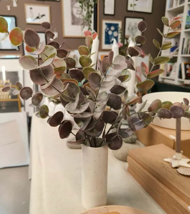 Kunstig blomst, Eucalyptus, 6 stilke