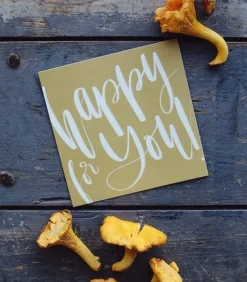 Kvadratisk Postkort: Happy for you!