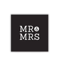 Kvadratisk Postkort: Mr & Mrs