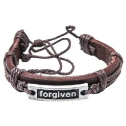 Læder armbånd – “Forgiven”