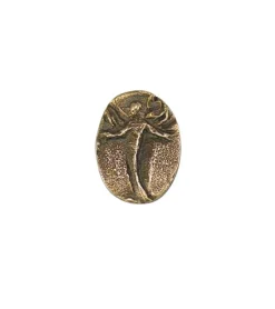 Lille engel lommeamulet i bronze
