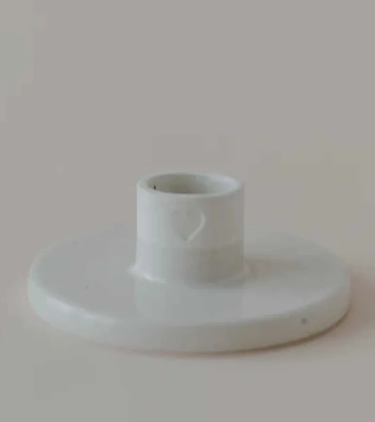 Lille lysestage med hjerte