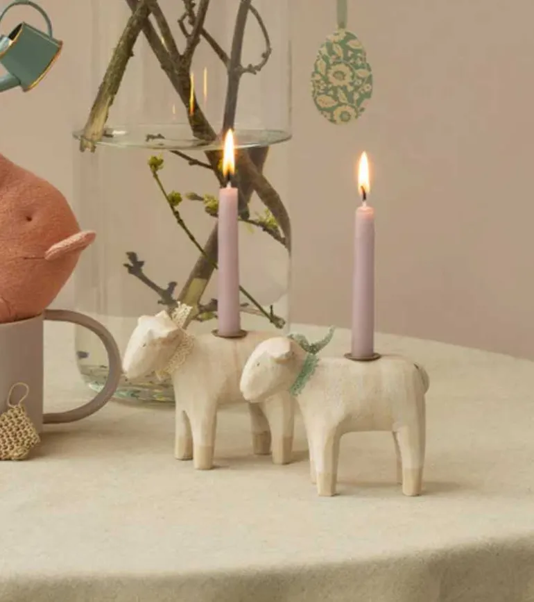 Lysestage, Lam – Råhvid, Maileg