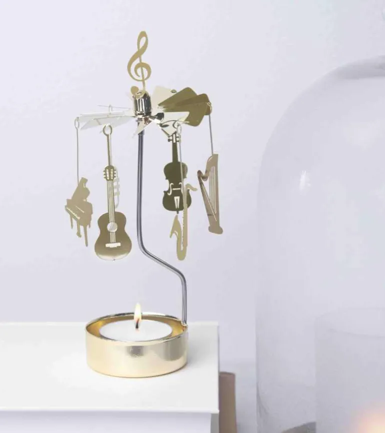 Lysspil med musikinstrumenter, guld